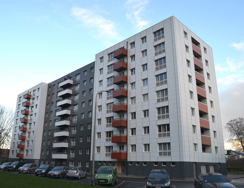 Gevelbeeld appartementsgebouw Adolf Papeleupark