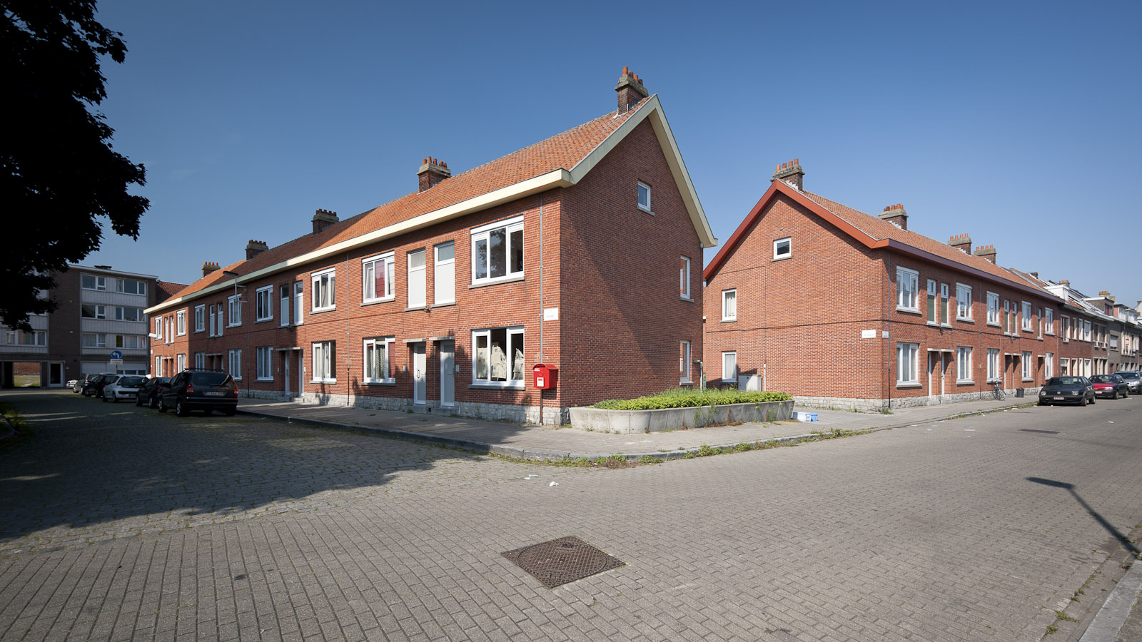 Gevelzicht huizen Anjelierstraat - Boekweitstraat - Eglantierstraat - Maïsstraat