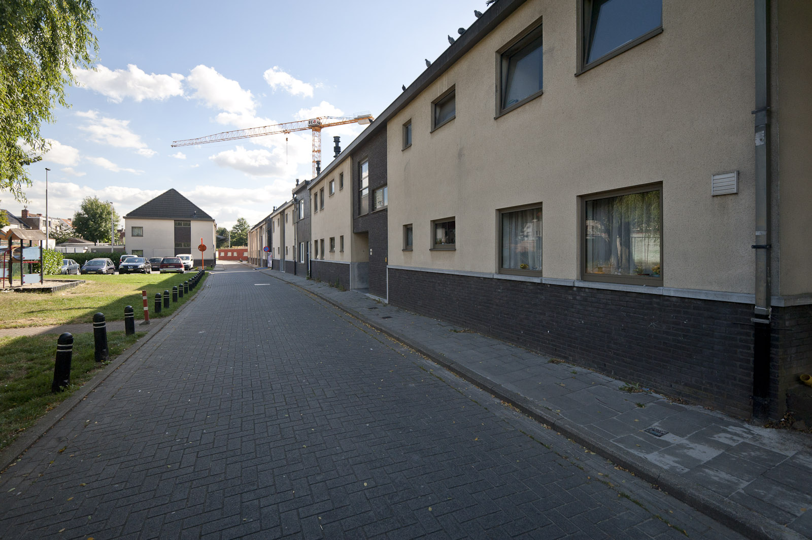 Gevelzicht gebouwen in de Binnenweg