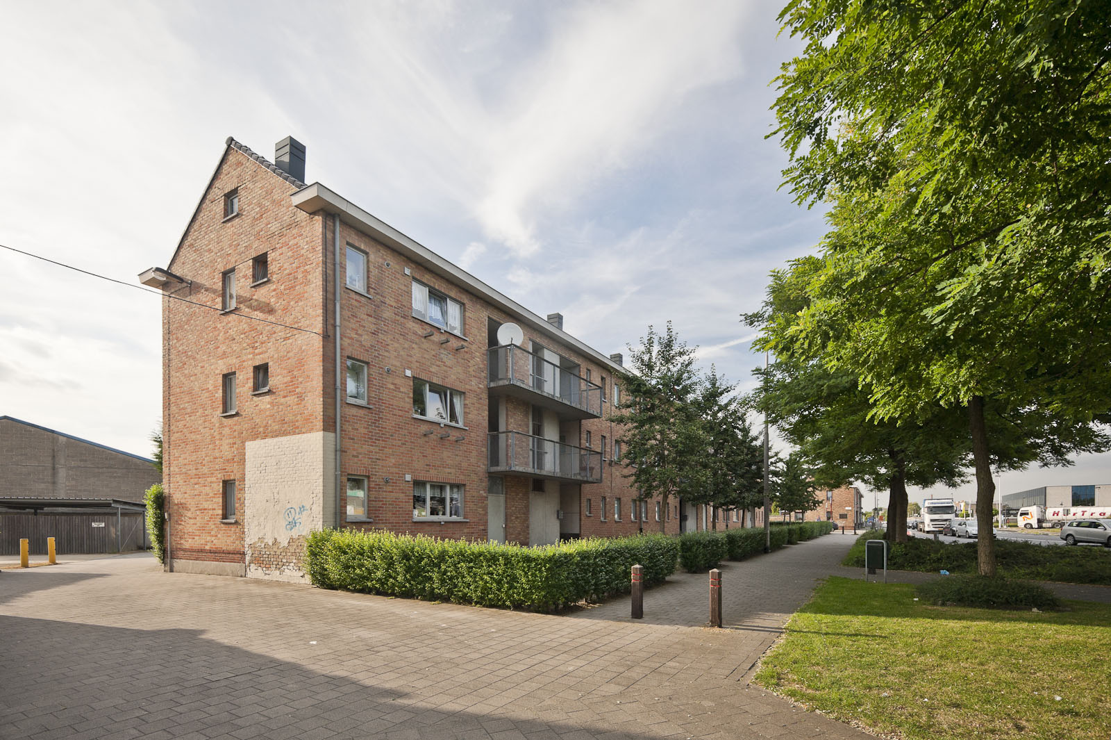 Gevelbeeld van het appartementsgebouw Duinkerkeplein 