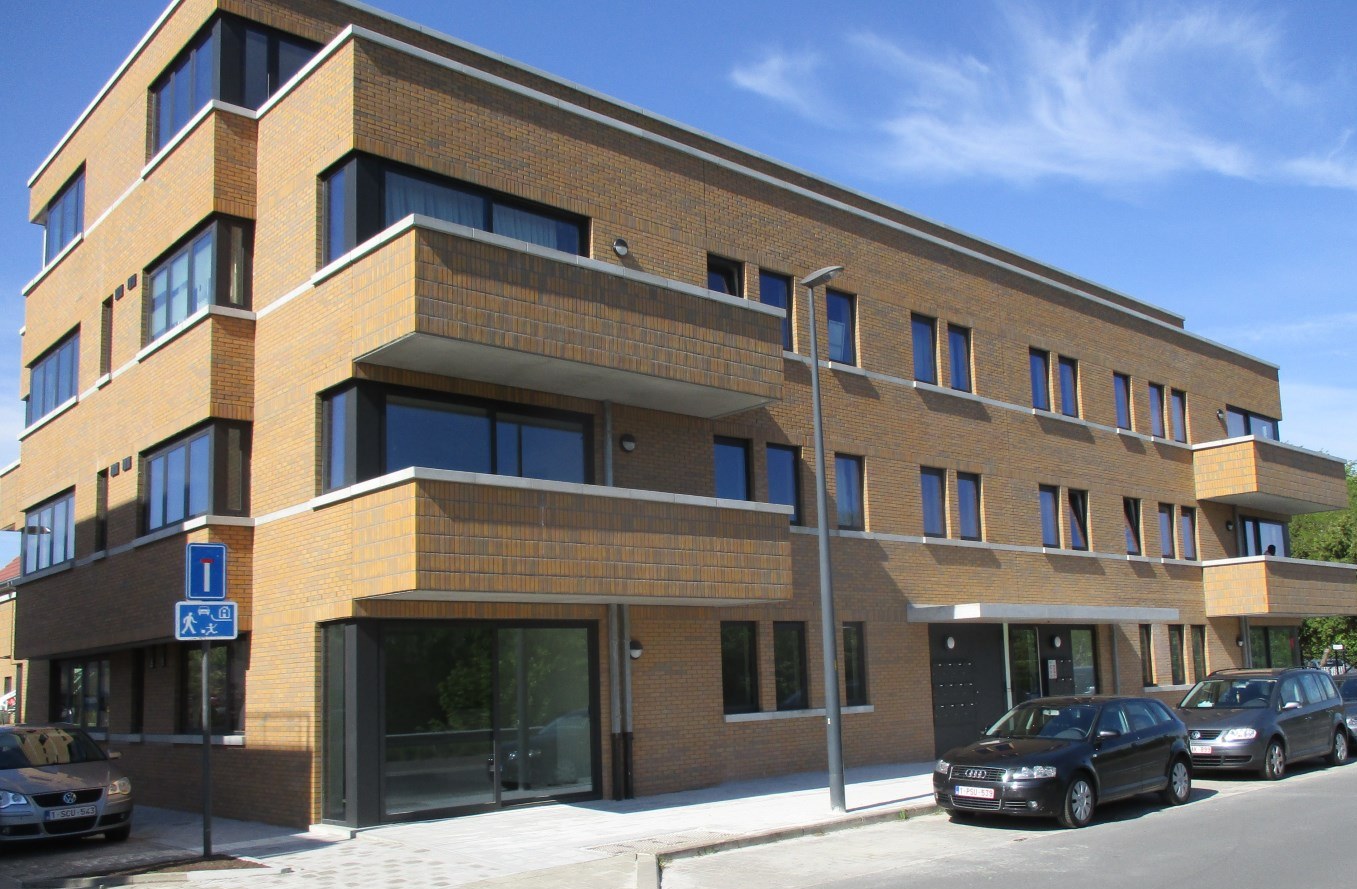 Gevelbeeld appartementsgebouw in de Gérard Willemotlaan