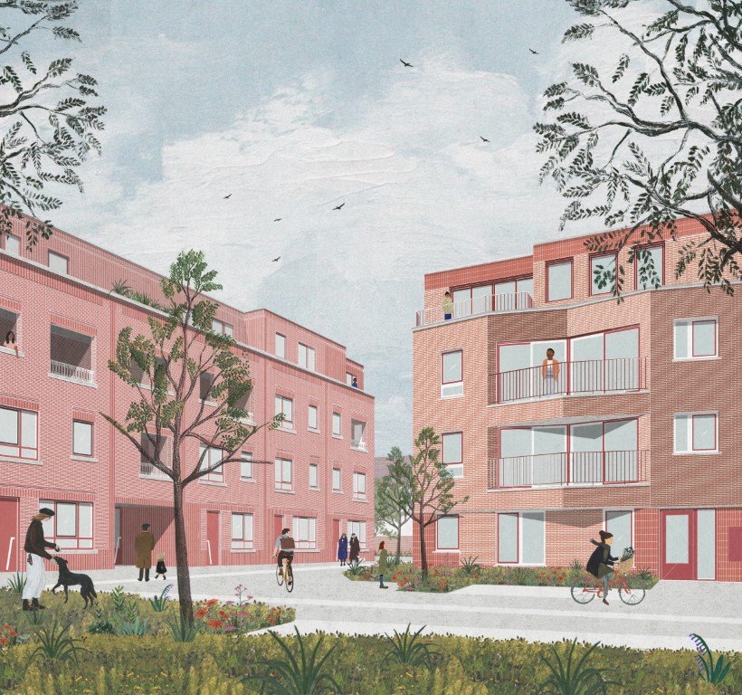 Schetsontwerp Waterkluiskaai gebouwen 6 en 7