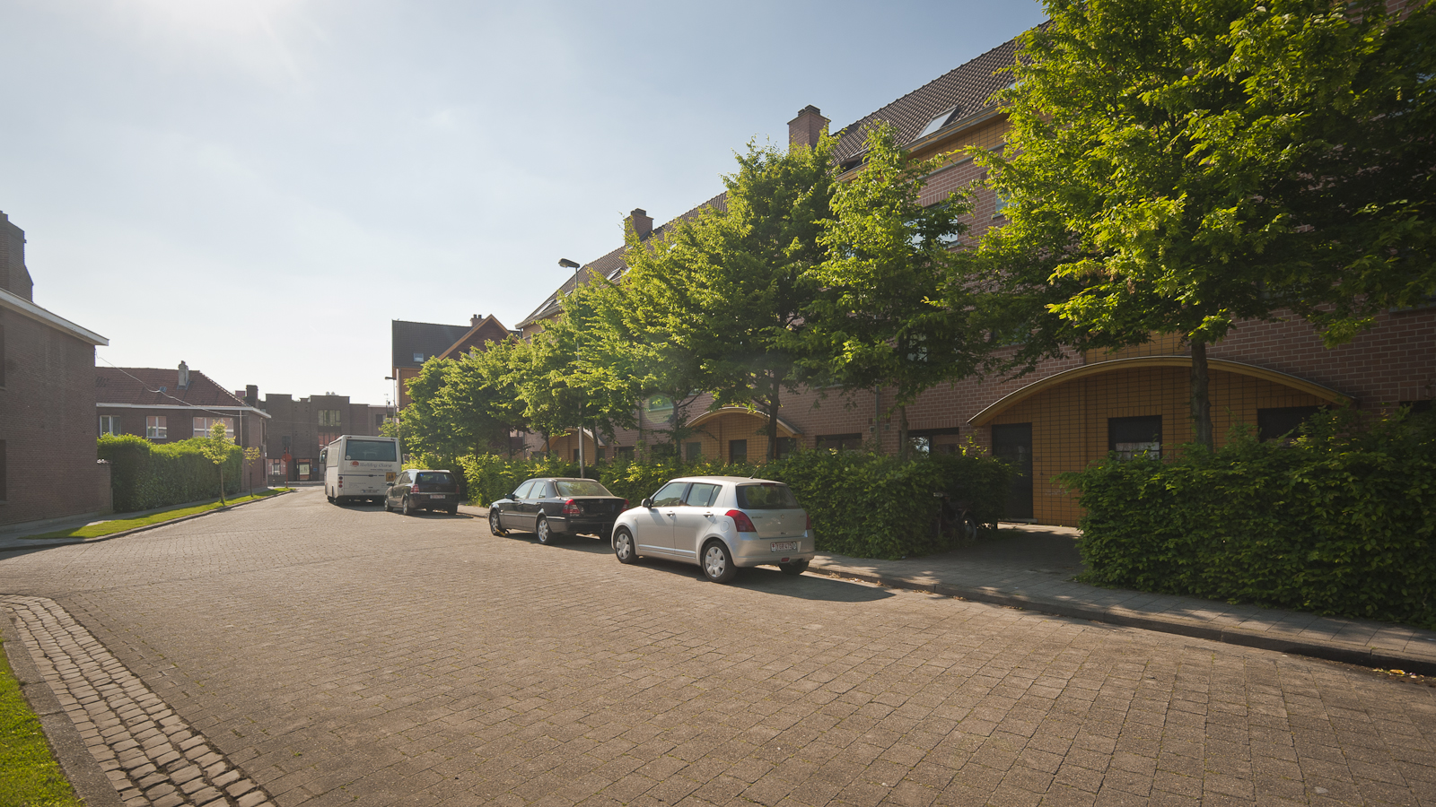 Gevelbeeld van de gebouwen in de Gilles De Sutterstraat - Steenakker - Zwijnaardsesteenweg