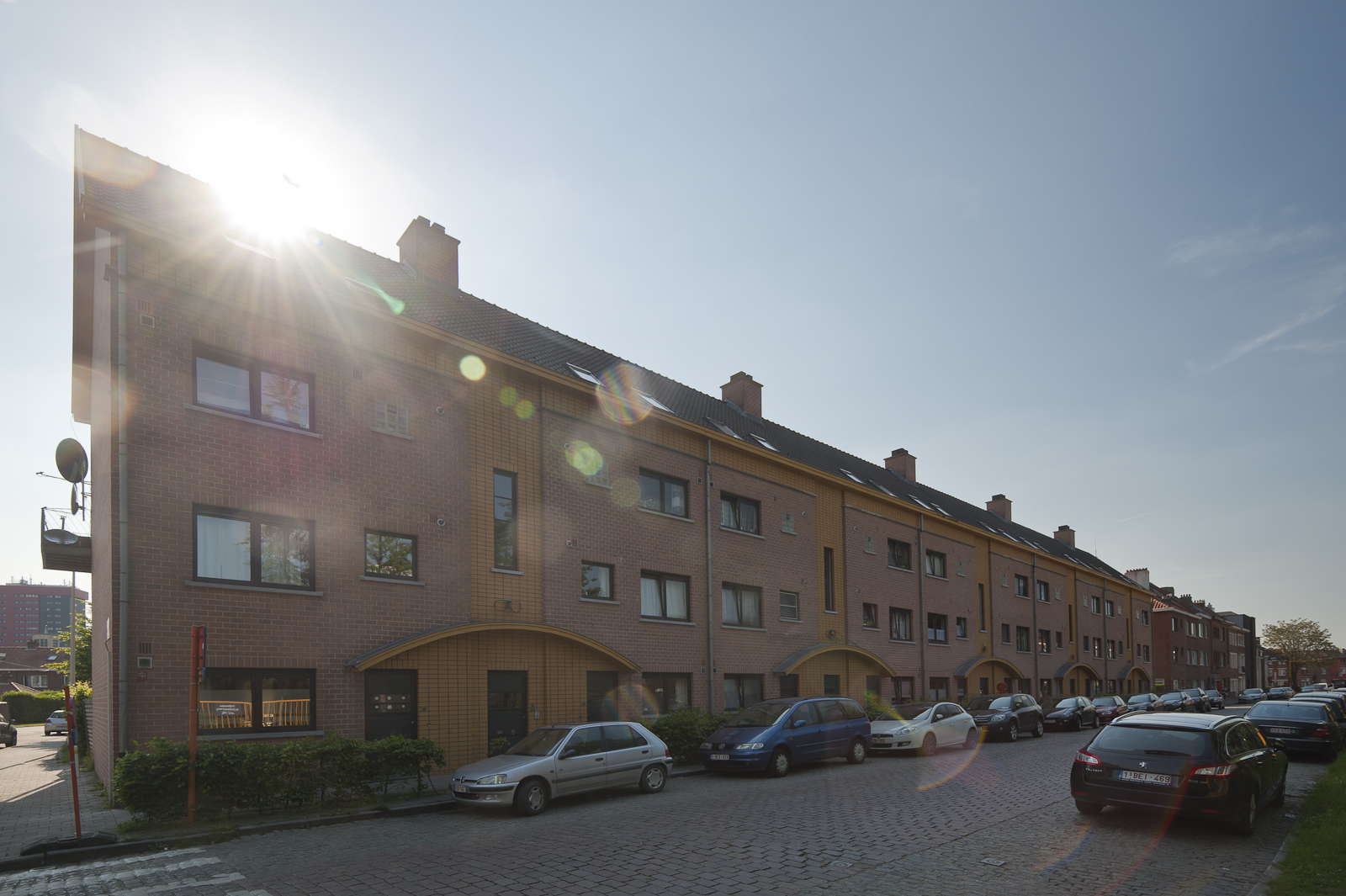 Gevelbeeld van de gebouwen in de Gilles De Sutterstraat - Steenakker - Zwijnaardsesteenweg