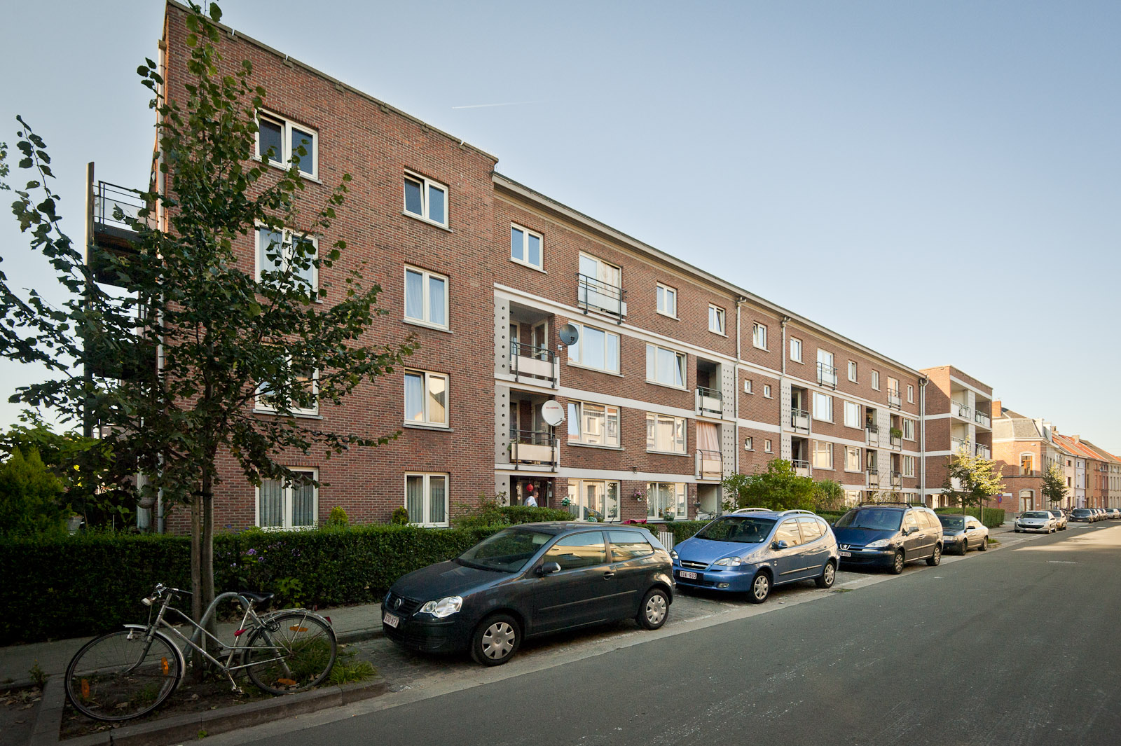 Gevelzicht appartementsgebouwen Goudvinkstraat - Siervogelstraat - Wielewaalstraat