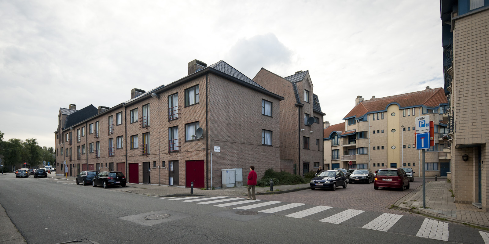 Gevelbeeld van de woningen in de Haardstedestraat