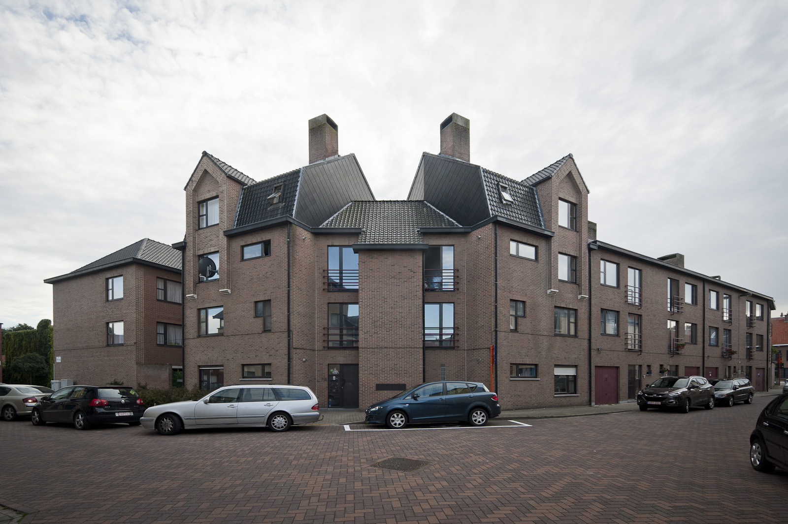 Gevelbeeld van de gebouwen in de Haardstedestraat - Zwijnaardsesteenweg