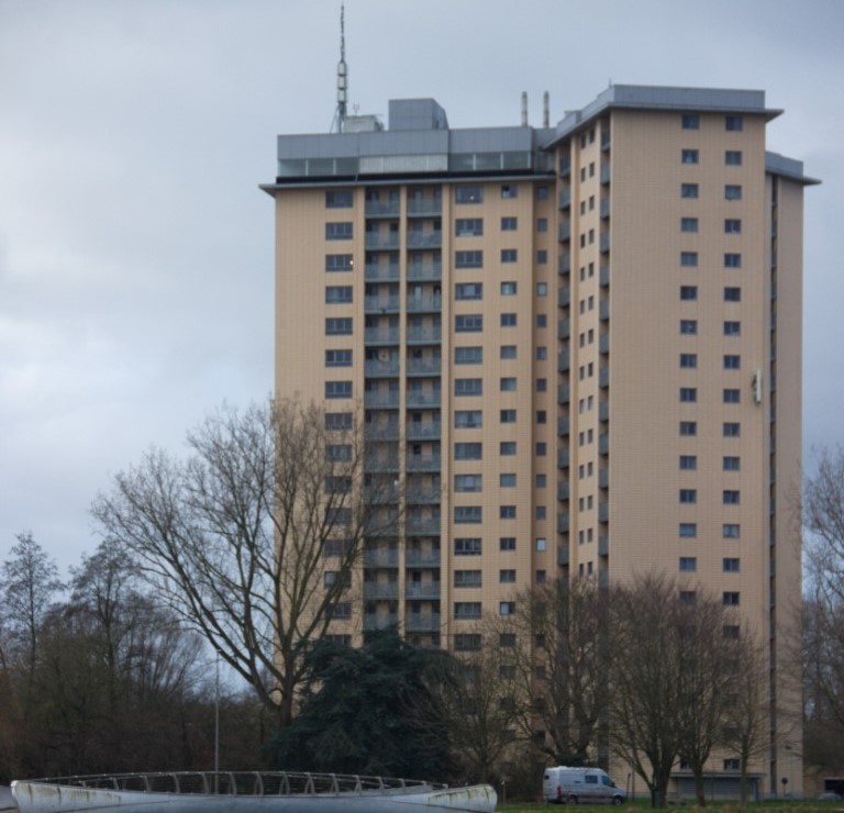 Gevelbeeld van het gebouw Belvéderèweg 1-305