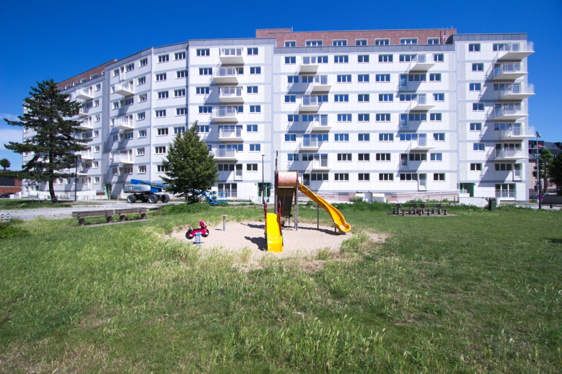 Gevelbeeld van het appartementsgebouw Winston Churchillplein 7-10