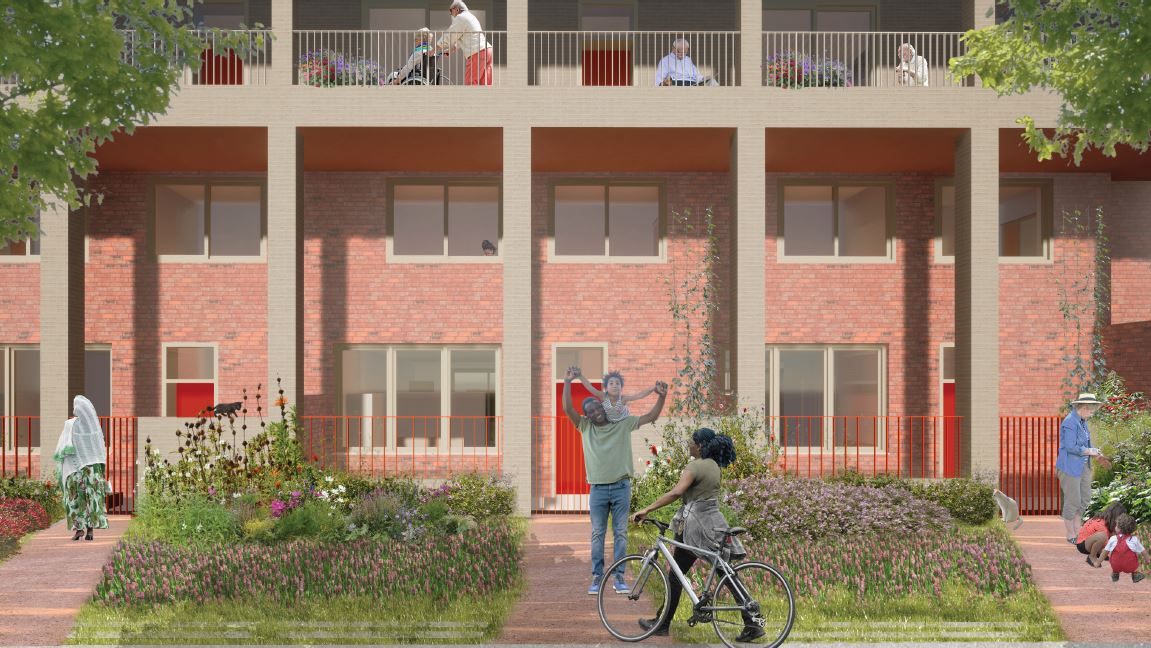 Sfeerbeeld sociale assistentiewoningen Meulestede