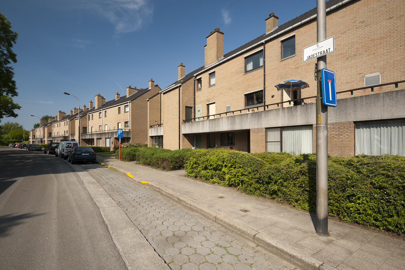 Gevelbeeld van de woningen in de Jadestraat