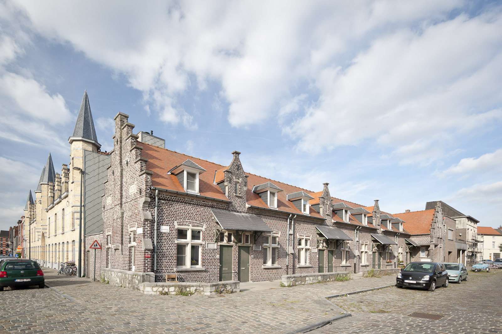 Gevelbeeld van de woningen in de Liverpoolstraat