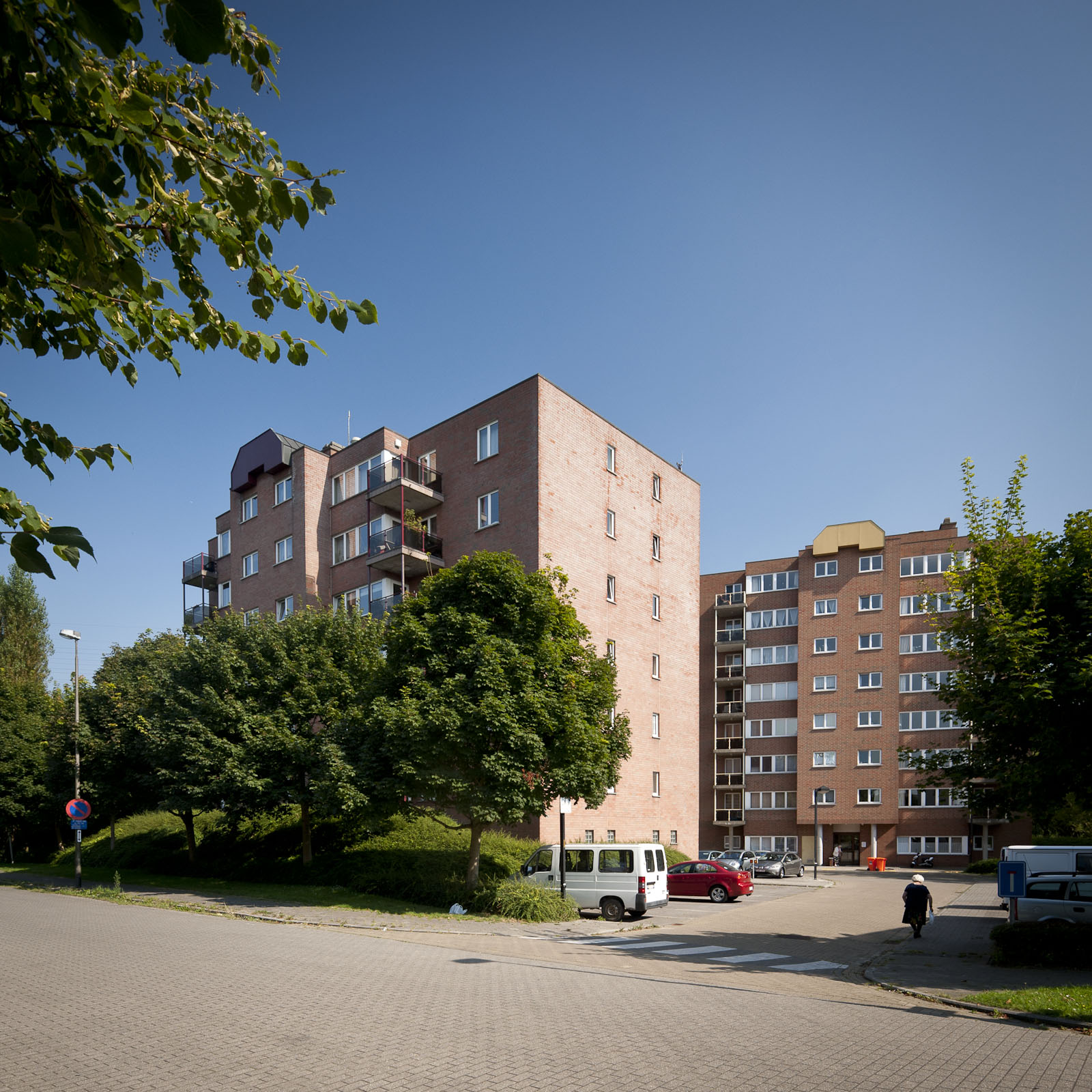 Gevelzicht appartementsgebouwen Maïsstraat 