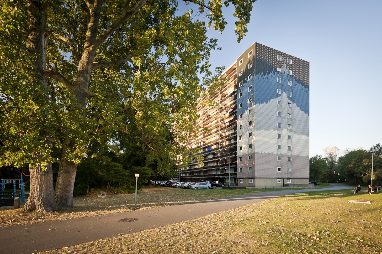 Gevelbeeld appartementsgebouw Meierij 65-177