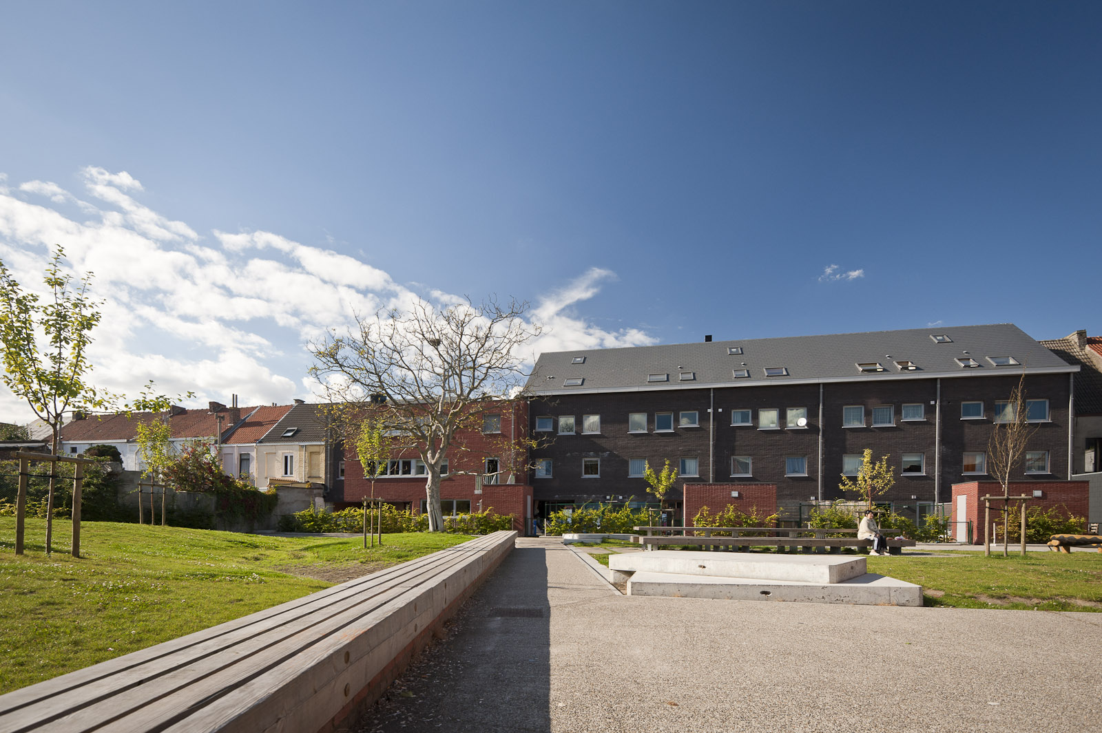 Gevelbeeld appartementsgebouw Moriaanstraat - Weldadigheidstraat