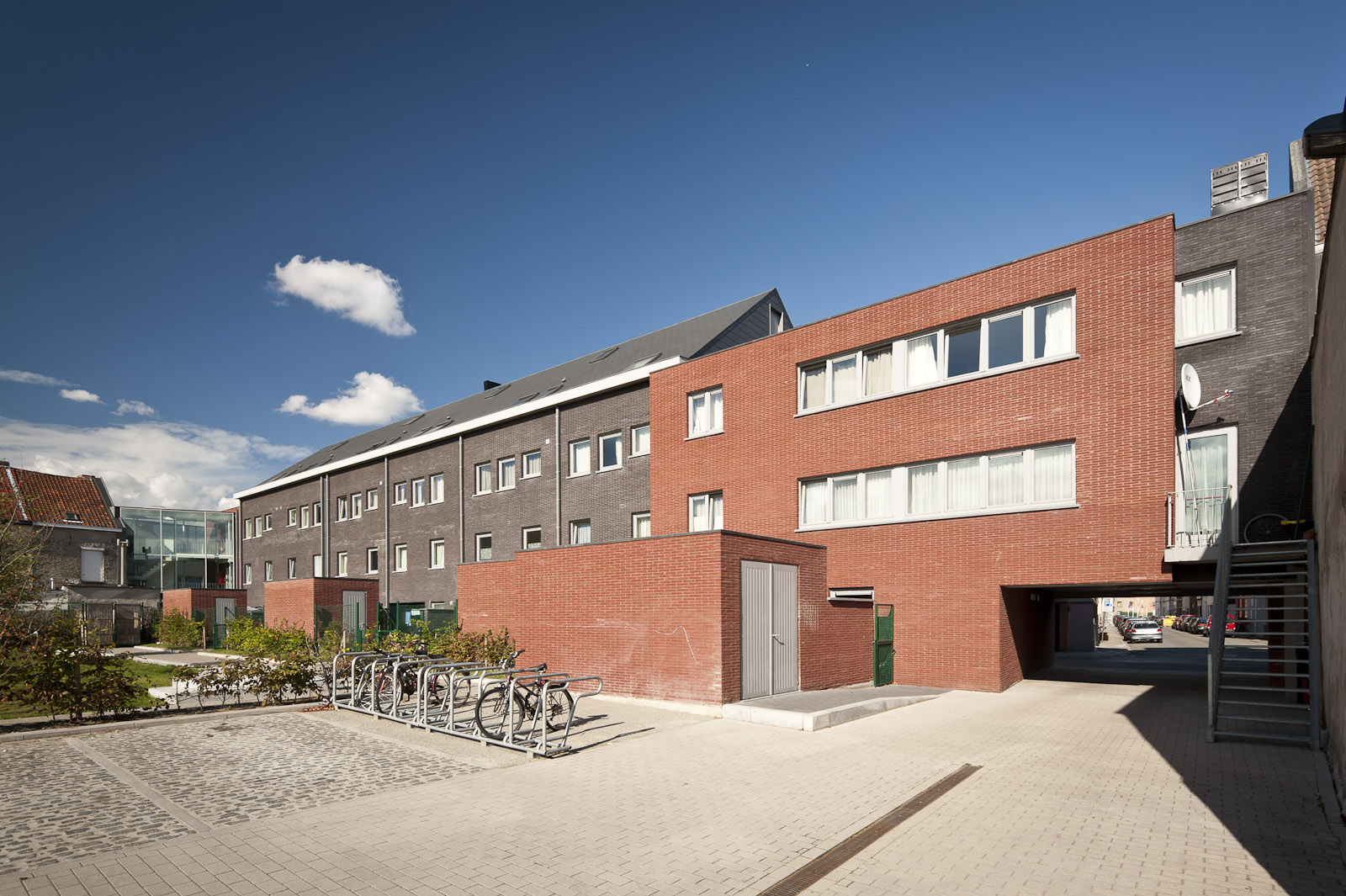 Gevelbeeld appartementsgebouw Moriaanstraat - Weldadigheidstraat