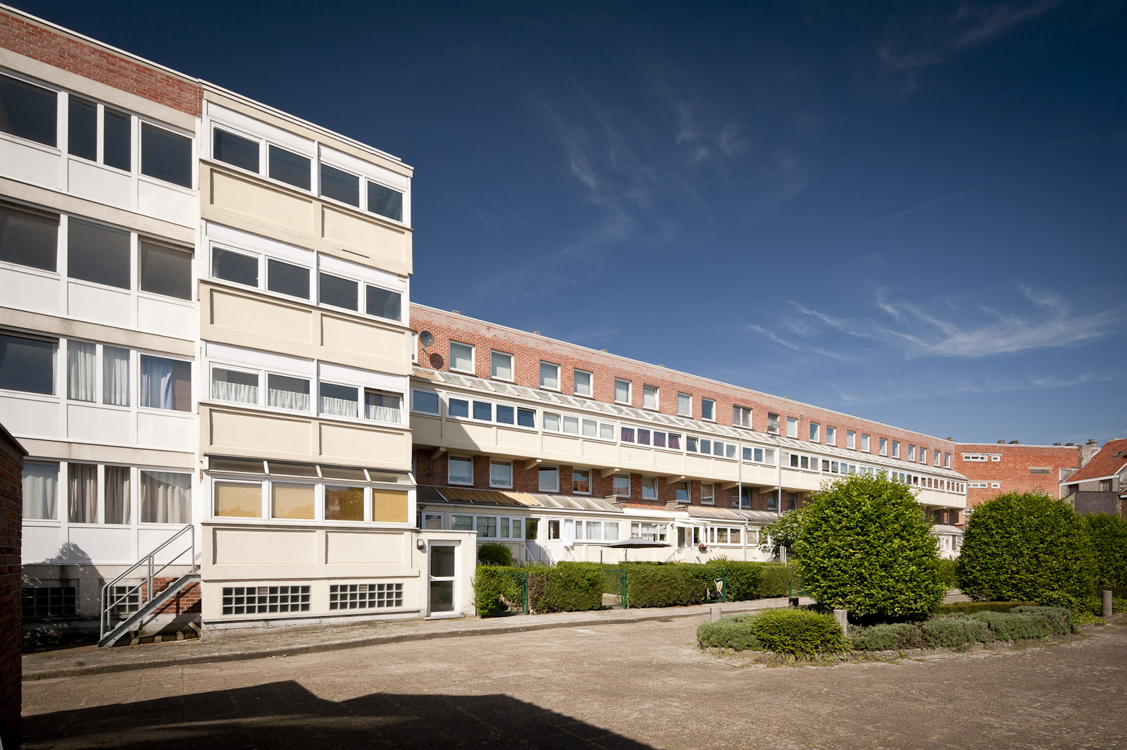 Gevelzicht appartementsgebouw Nimfenstraat 1-87