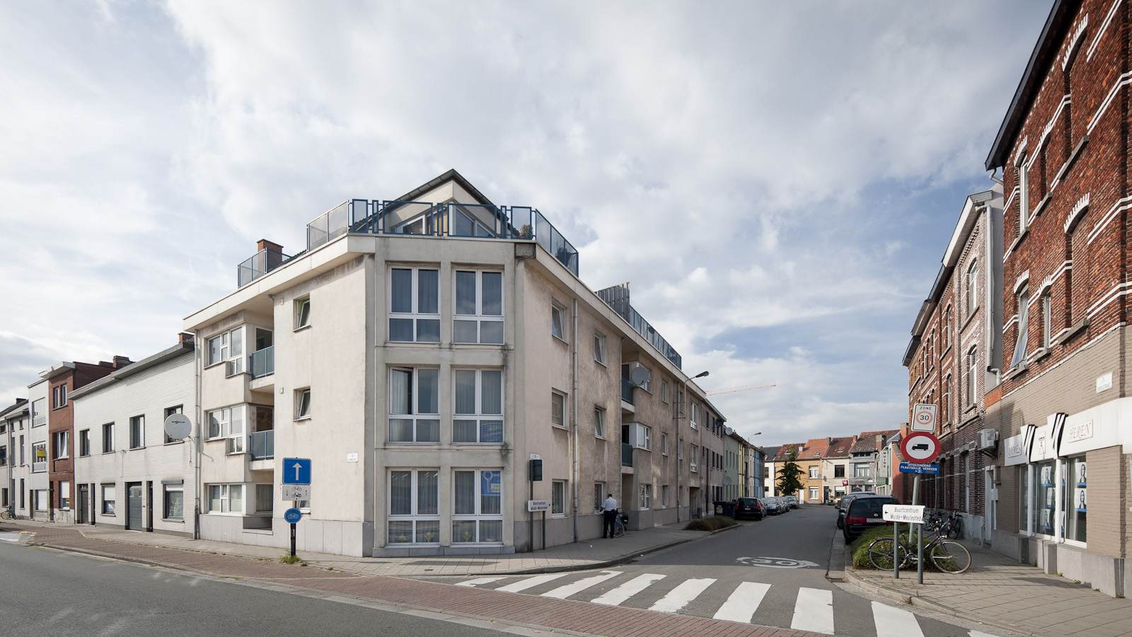 Gevelbeeld van het appartementsgebouw in de Patrijsstraat