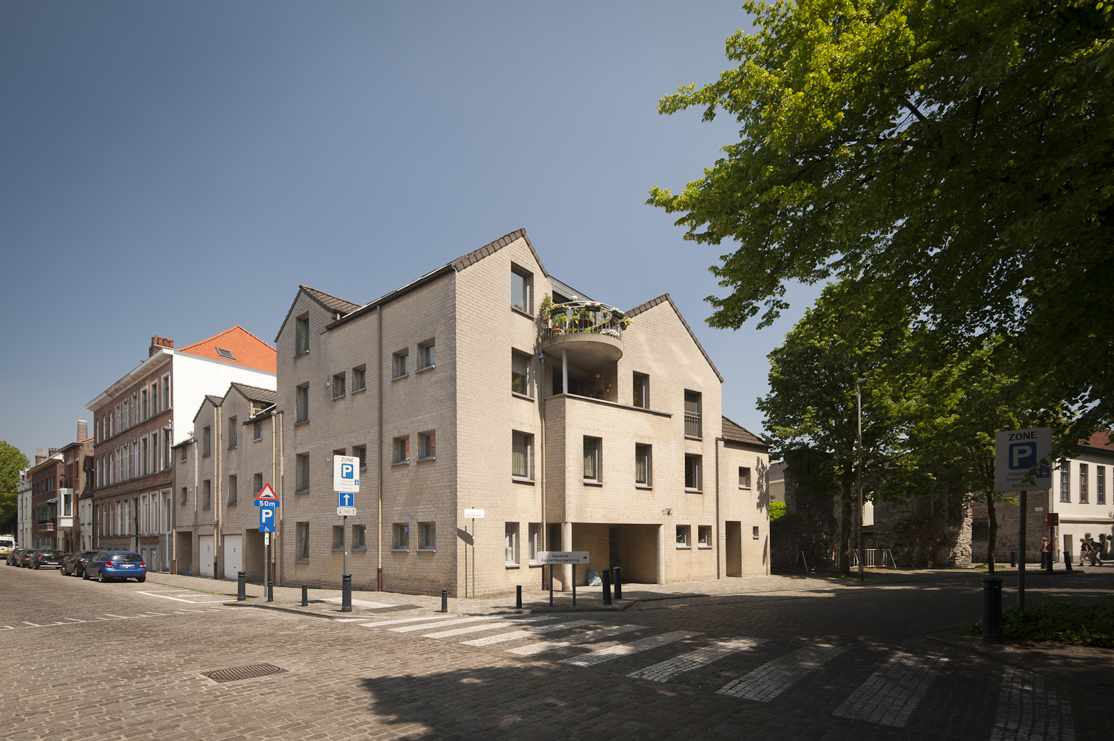 Gevelbeeld huizen en appartementen in de Prooststraat