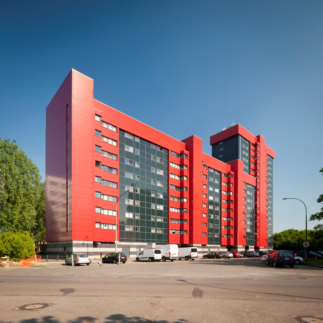 Gevelbeeld residentie E. Vergeylen aan het Rerum Novarumplein