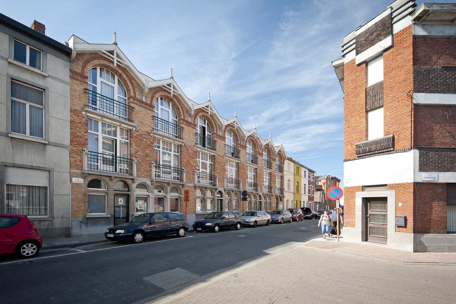 Gevelzicht appartementsgebouw in de Rooigemlaan - Biezenstuk