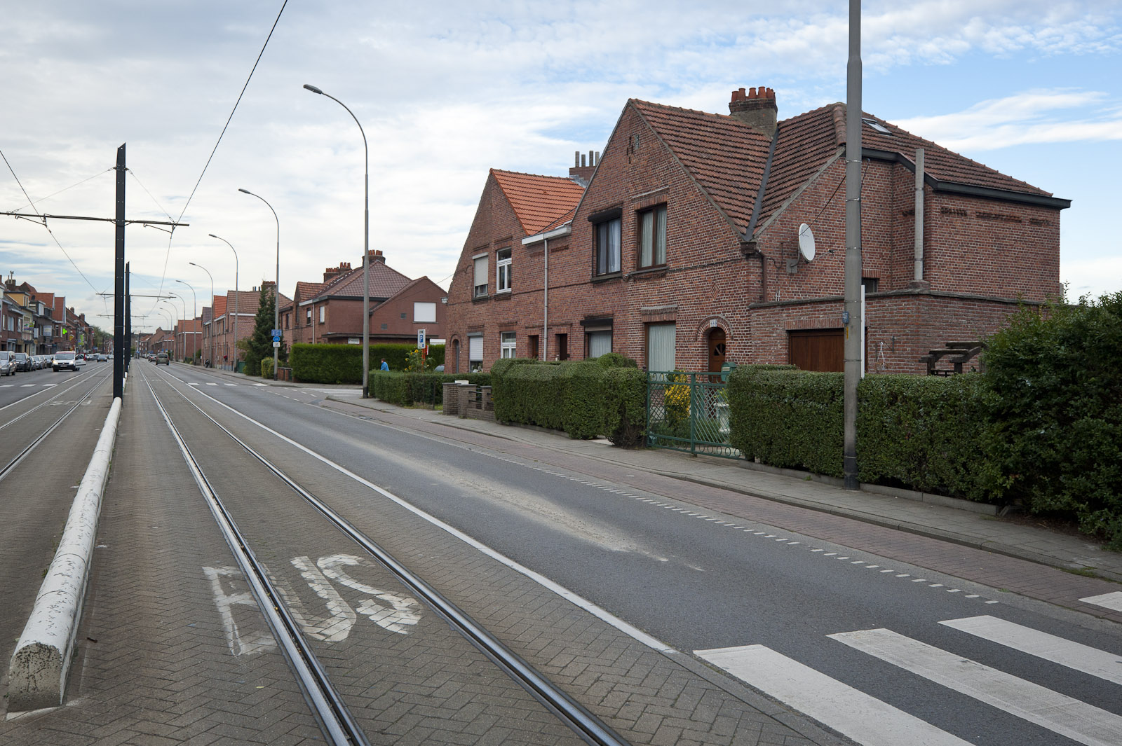 Gevelbeeld van de huizen in de Zwijnaardsesteenweg