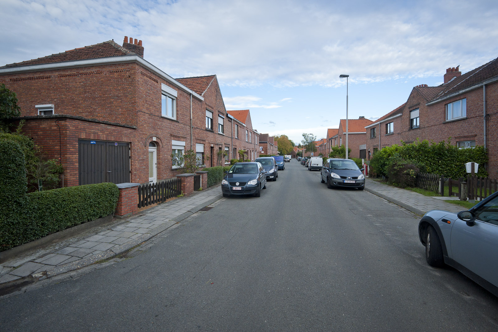 Gevelbeeld huizen in de wijk Steenakker