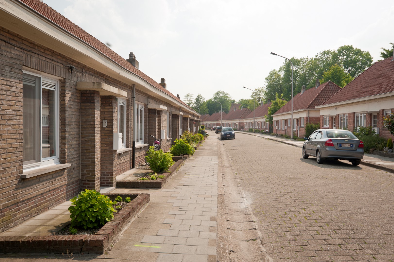 Gevelzicht van de huizen in Tuinwijk de Warande