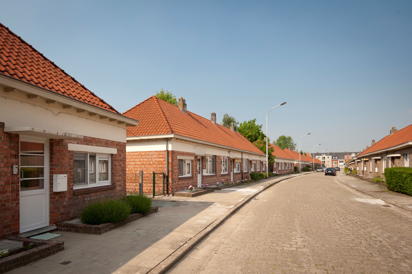 Gevelzicht van de huizen in Tuinwijk de Warande