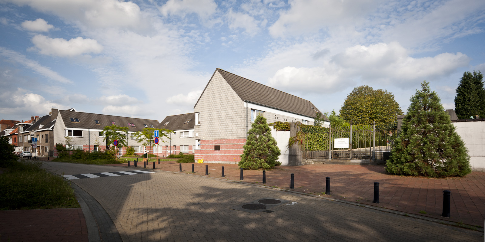 Gevelbeeld van de woningen in de Visitatiestraat