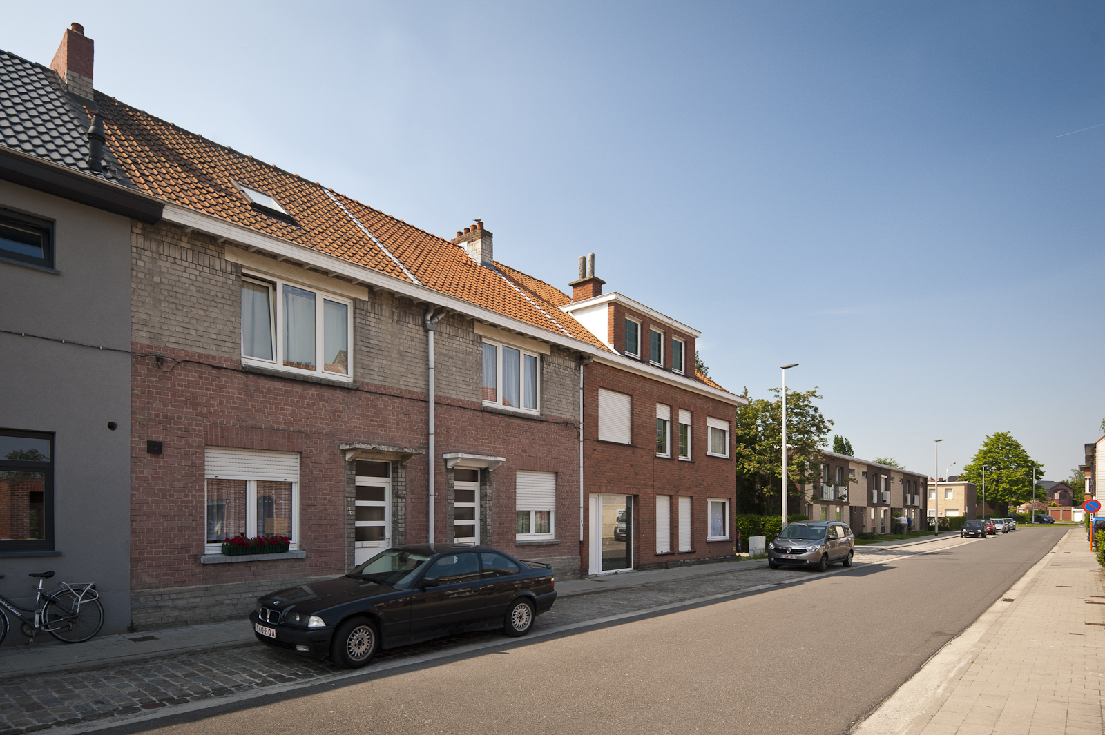 Gevelbeeld woningen in de Vogelhoekstraat