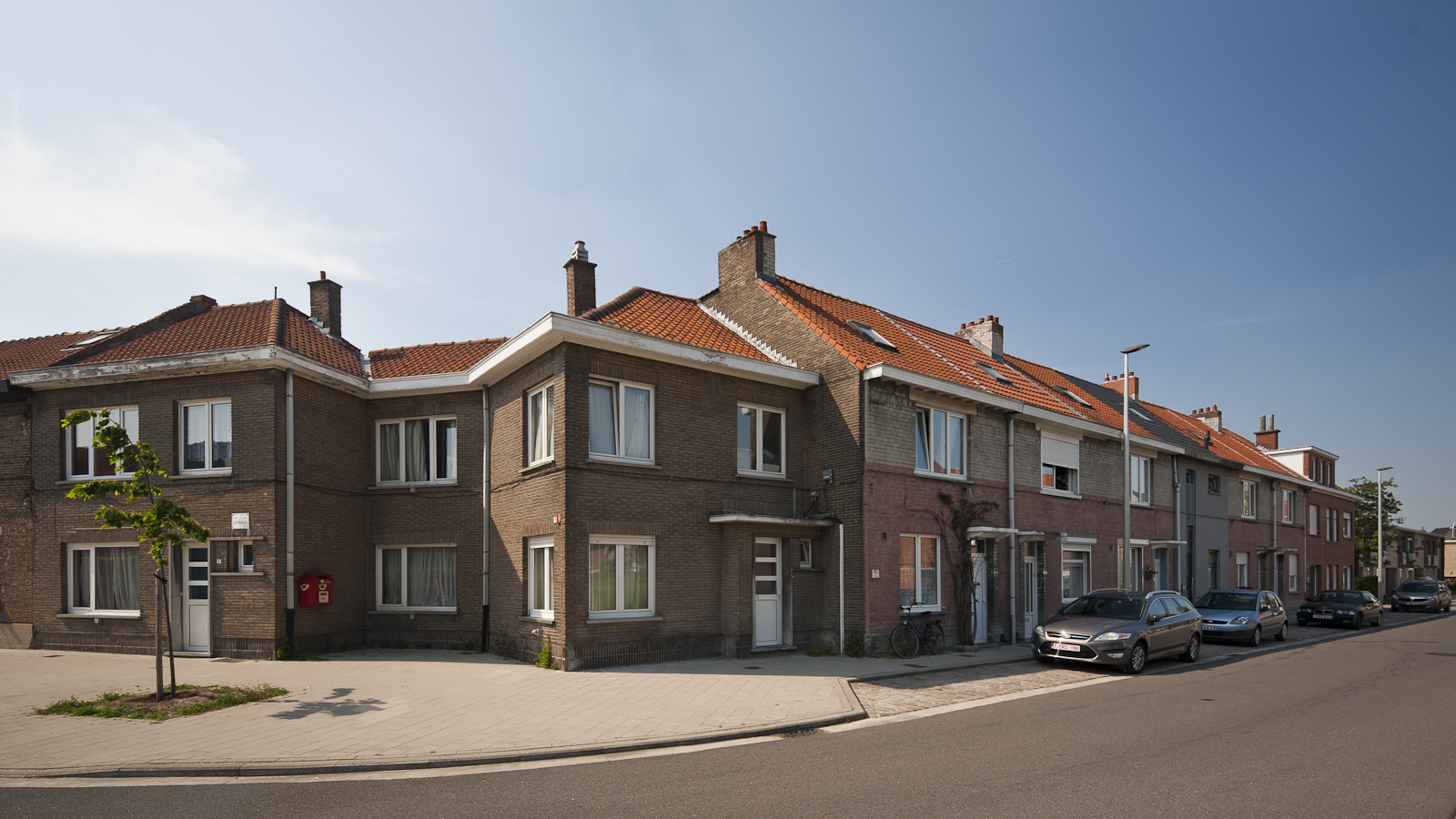 Gevelbeeld woningen in de Vogelhoekstraat